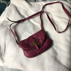 Petal To the Metal Flap Pouchette Purple Crossbody